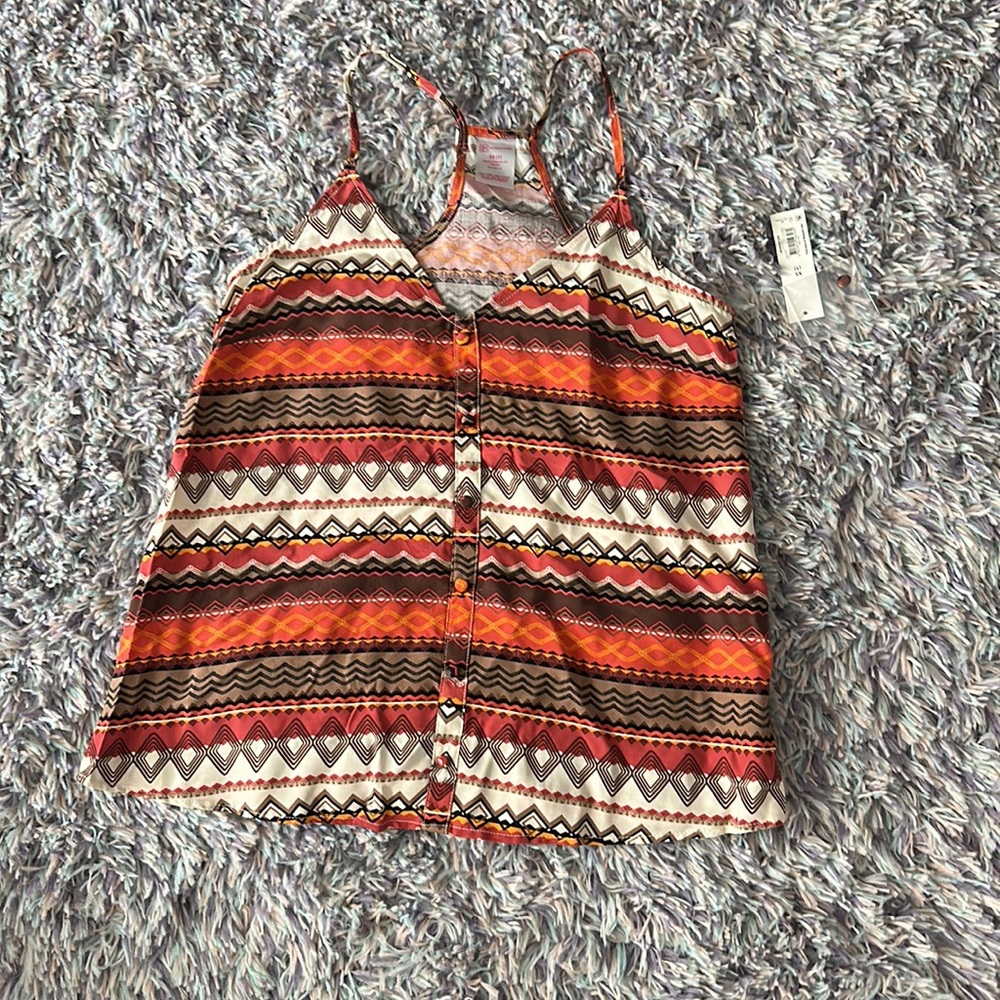 No Boundaries Juniors Print Tank Top XS - Picture 5 of 10
